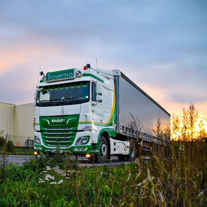 DAF vrachtwagen Traverma met baché voor vervoer van goederen