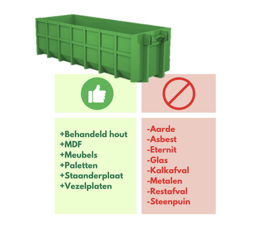 container houtafval huren