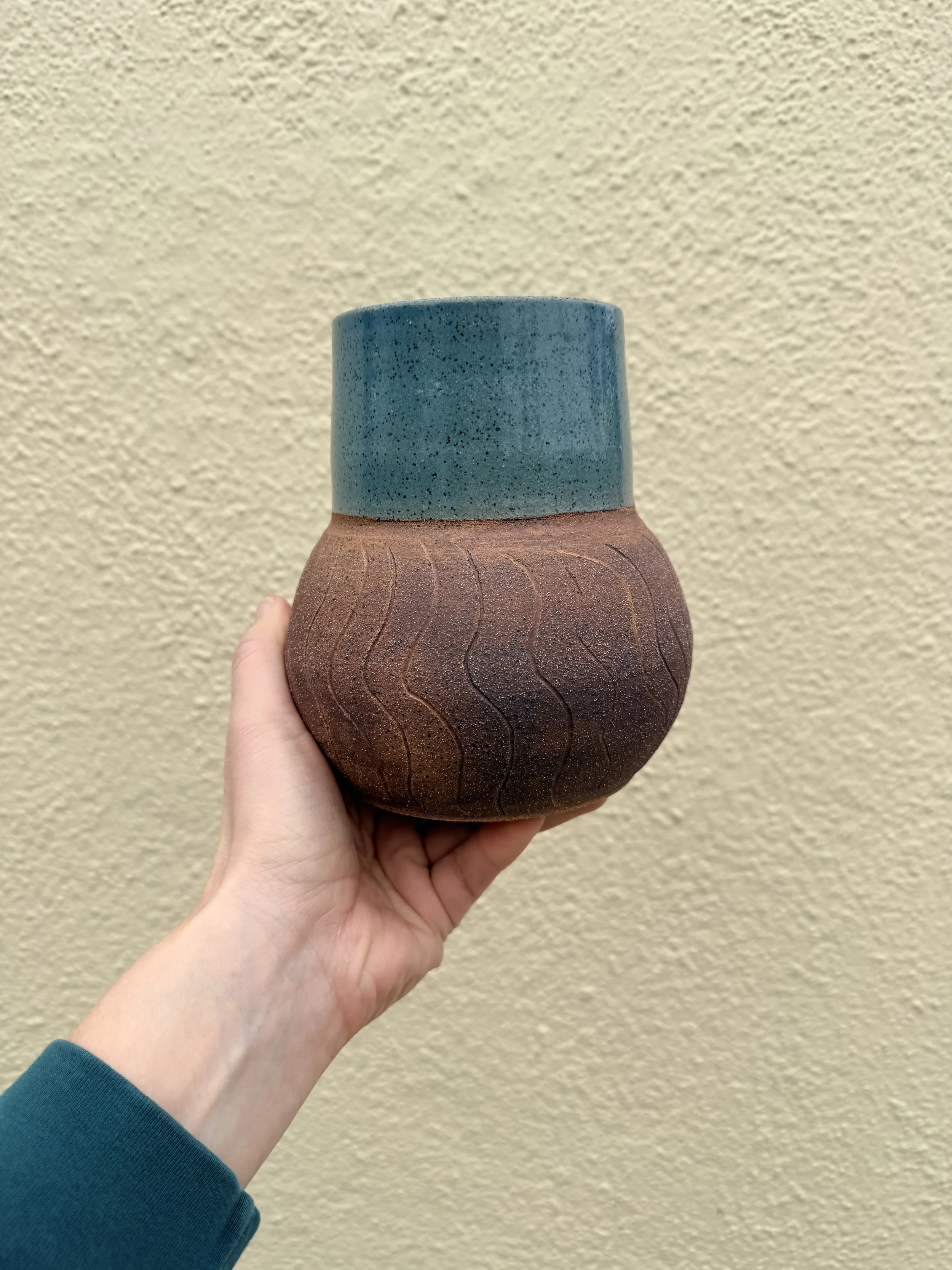 Etched Sea Urchin Vase