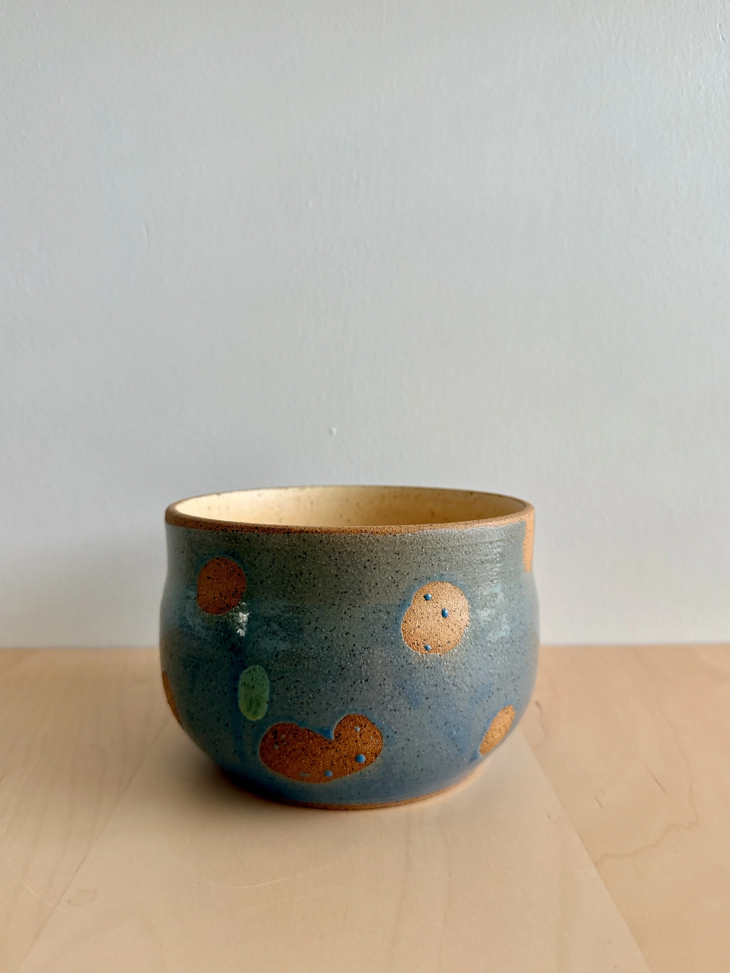 Wonky Spotted Blue Planter