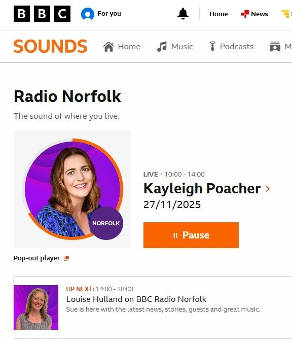 BBC Radio Norfolk interview discussing community-led disaster relief efforts supporting Jamaica