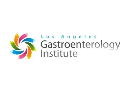 Logo of the Los Angeles Gastroenterology Institute with a colorful abstract swirl design.