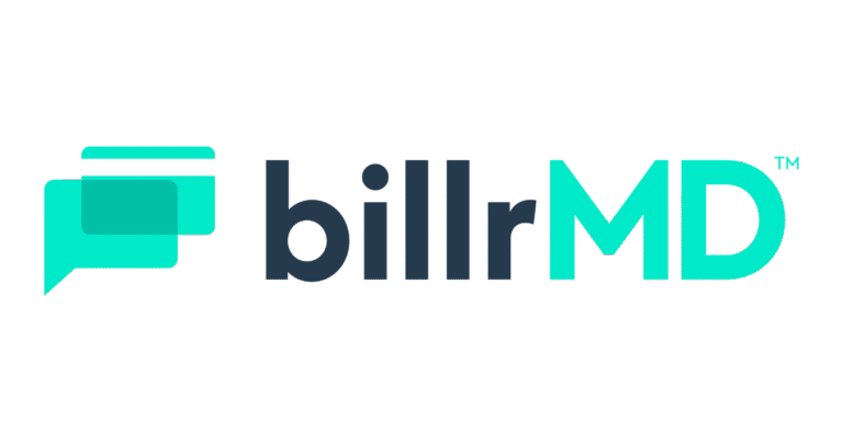 BillrMD logo with a speech bubble icon in teal and dark gray text