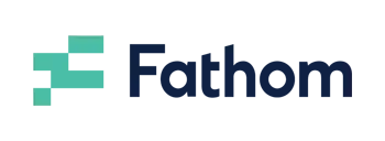 Abstract graphic with teal and dark navy blocks