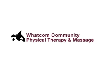 Logo for Whatcom Community Physical Therapy & Massage featuring a stylized horse's head.