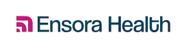 Ensora Health logo with purple and blue text