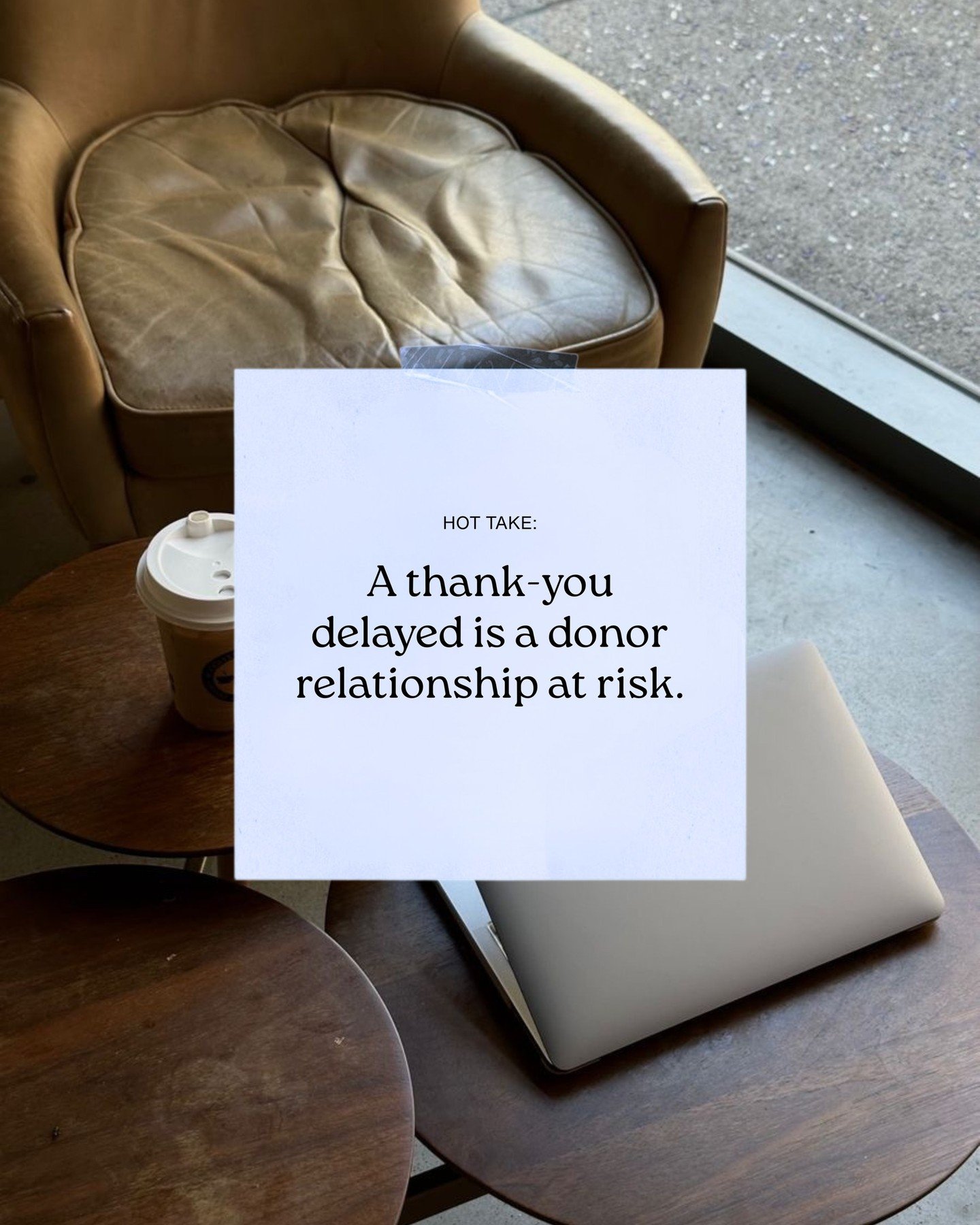 The longer it takes to say thank you, the more uncertainty creeps in.

Did my gift go through?
Did it matter?
Did anyone even notice?

Acknowledgments aren&rsquo;t just a formality, they&rsquo;re the start of trust, and when they&rsquo;re delayed (or