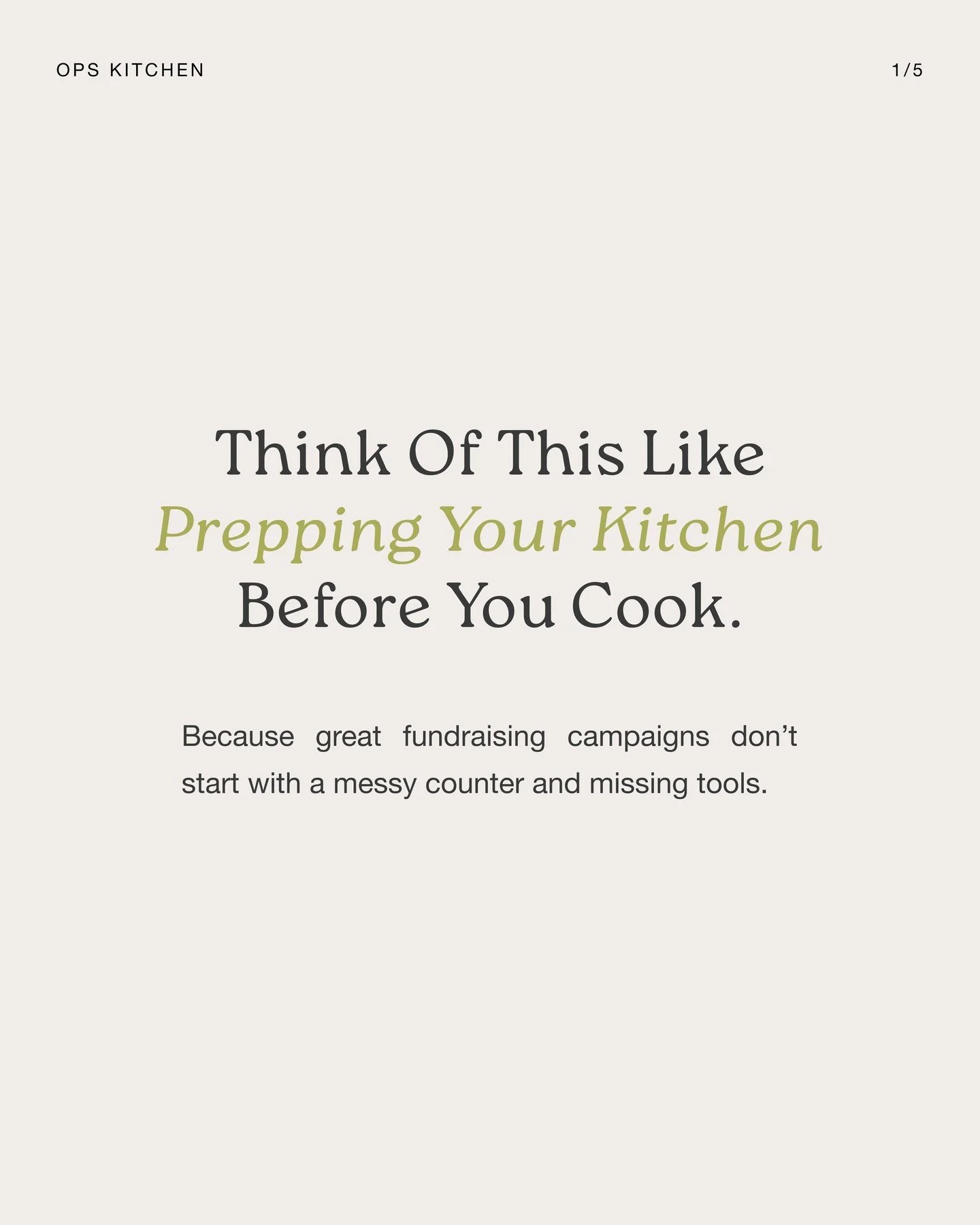 Before you cook, you preheat the oven.
Before you start chopping, you gather your ingredients.

Before a fundraising campaign? You prep your systems.

CRMs cleaned. Templates refreshed. Automations checked. Because the best outcomes start with intent
