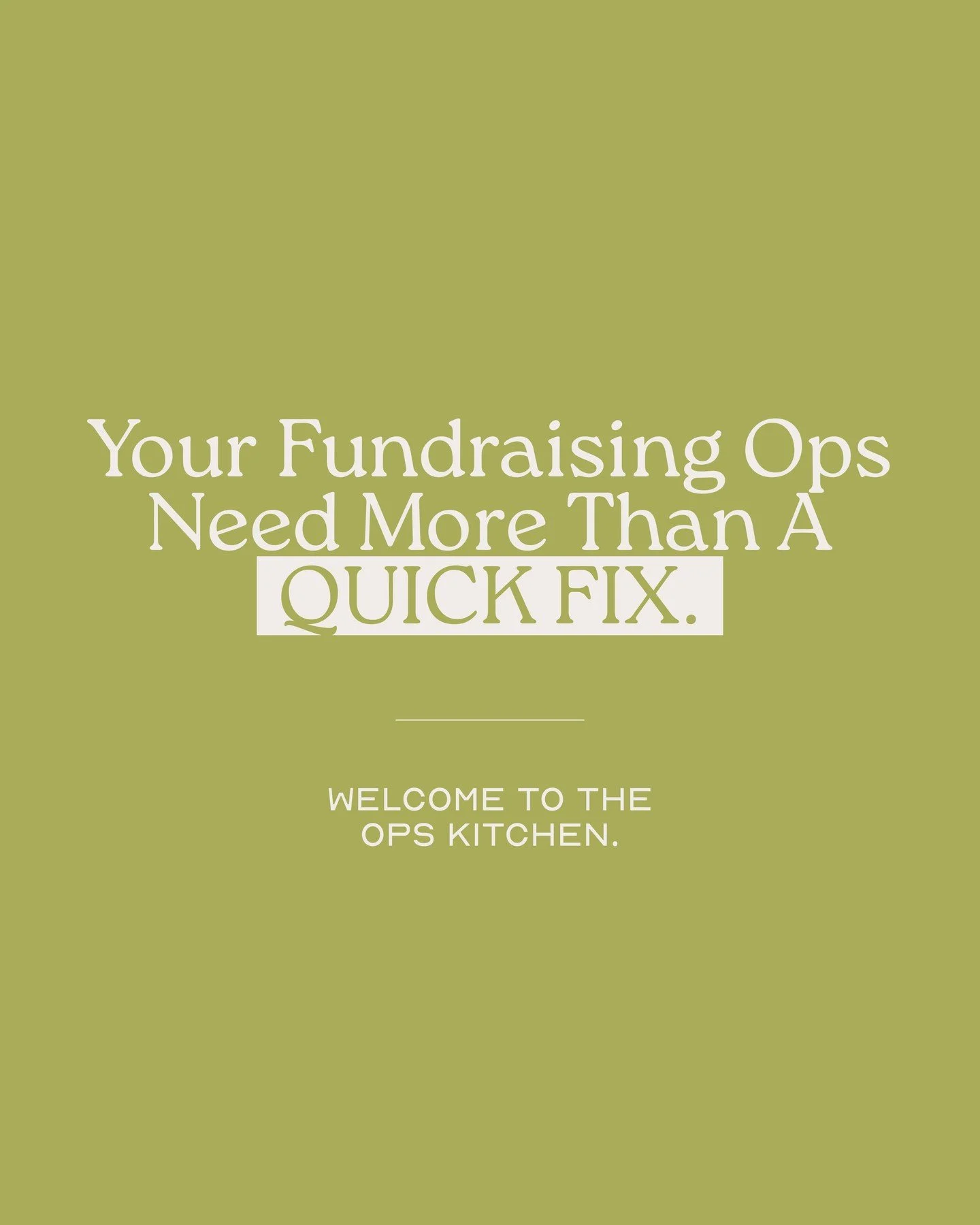 Band-aid fixes won&rsquo;t cut it when your systems are doing the heavy lifting behind every campaign, every gift, every acknowledgment.

If you&rsquo;re tired of piecing things together, it might be time for a deeper reset, one that actually support