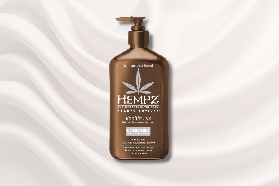 Hempz Vanilla Lux Herbal Body Moisturizer 17 oz. with Niacinamide, NEW LOOK