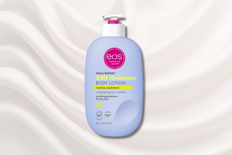 eos Shea Better Body Lotion Vanilla Cashmere, 24-Hour Moisture Skin Care, Lightweight & Non-Greasy, Natural Shea, Vegan, Vanilla Body Lotion, 16 fl oz