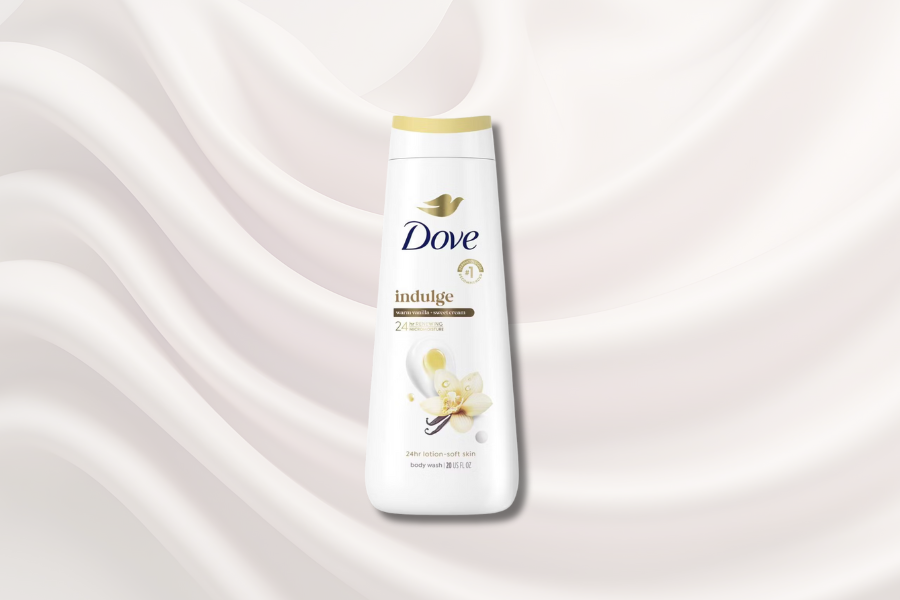 Dove Indulge Body Wash Warm Vanilla + Sweet Cream for Hydrated & Soft Skin 20 FO