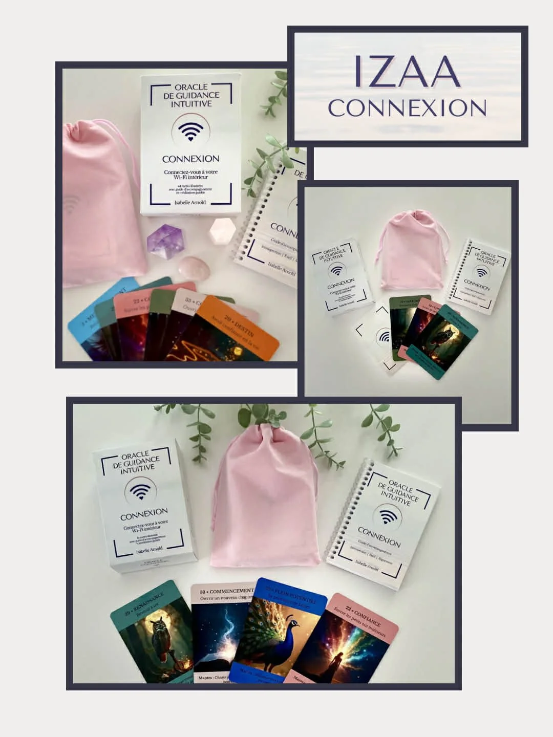 Oracle de guidance intuitive - Sac de velours rose