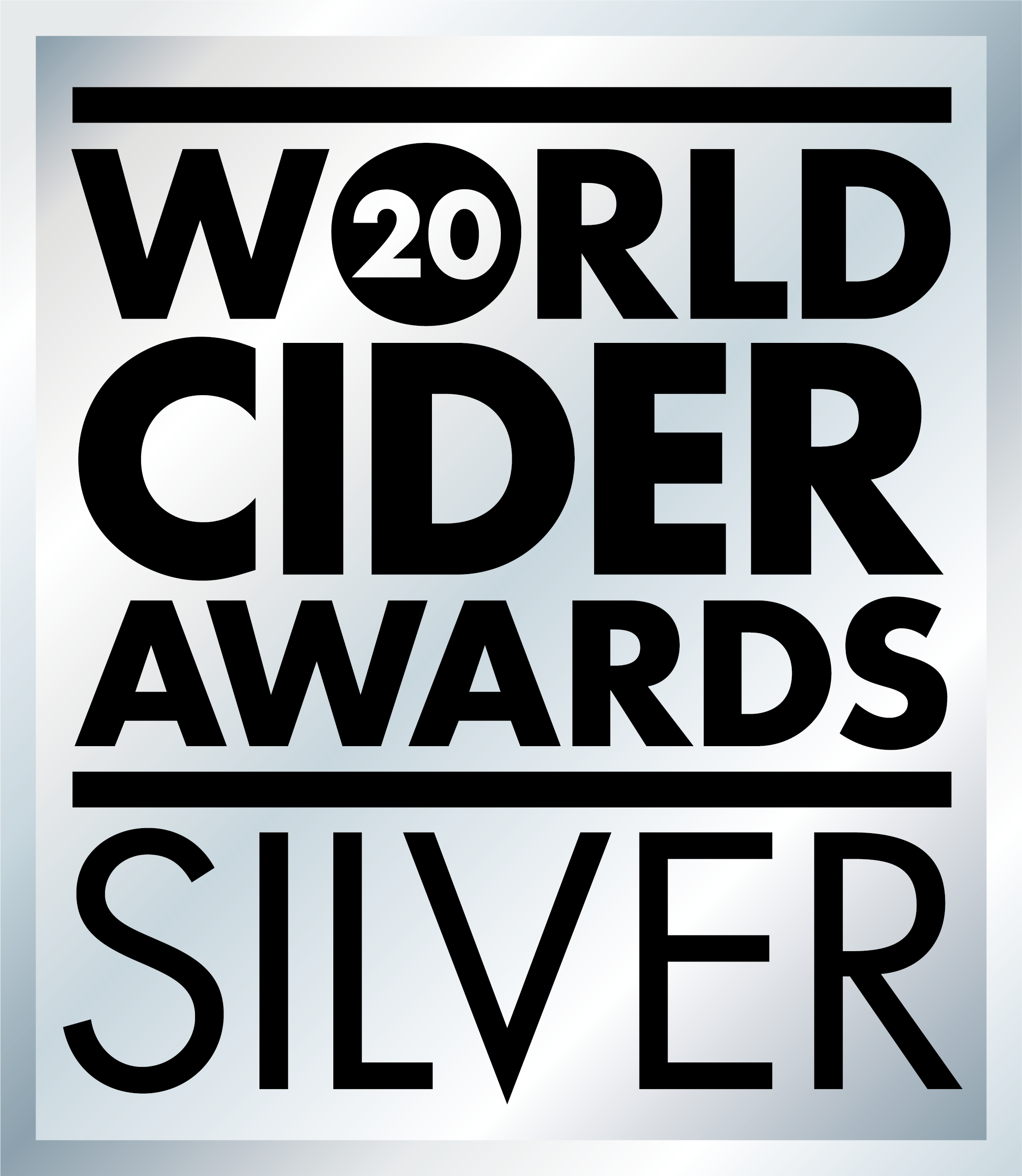Logo for the 2020 World Cider Awards, featuring bold black text on a light background.