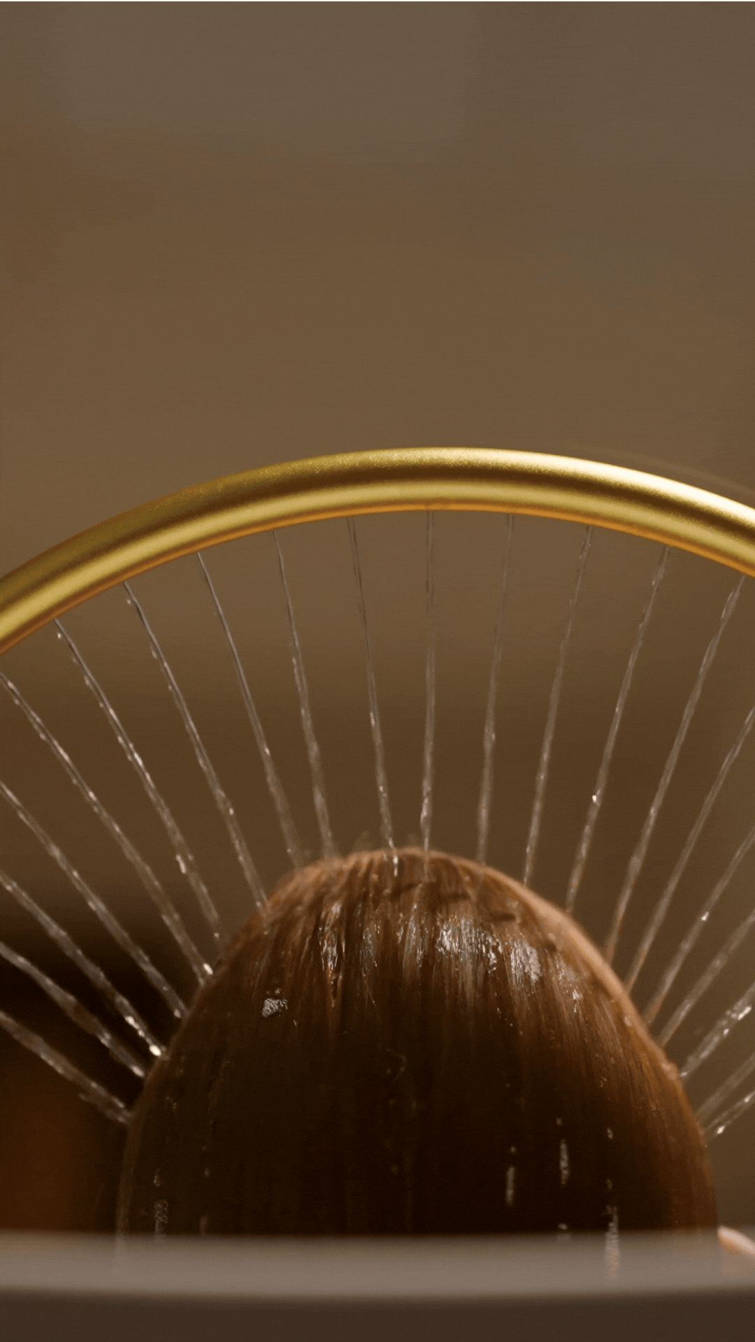 Waterfall Faucet used for A.M. Head Spa Treatments, water used for acupressure on client