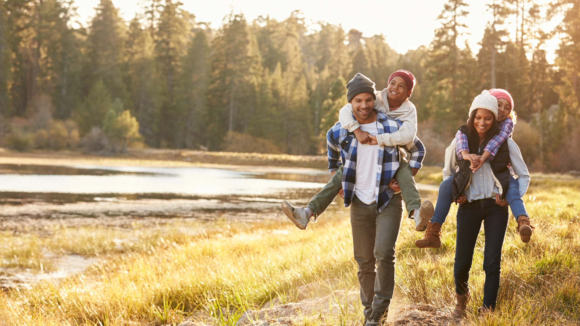 Parents with their children, representing family-focused care.