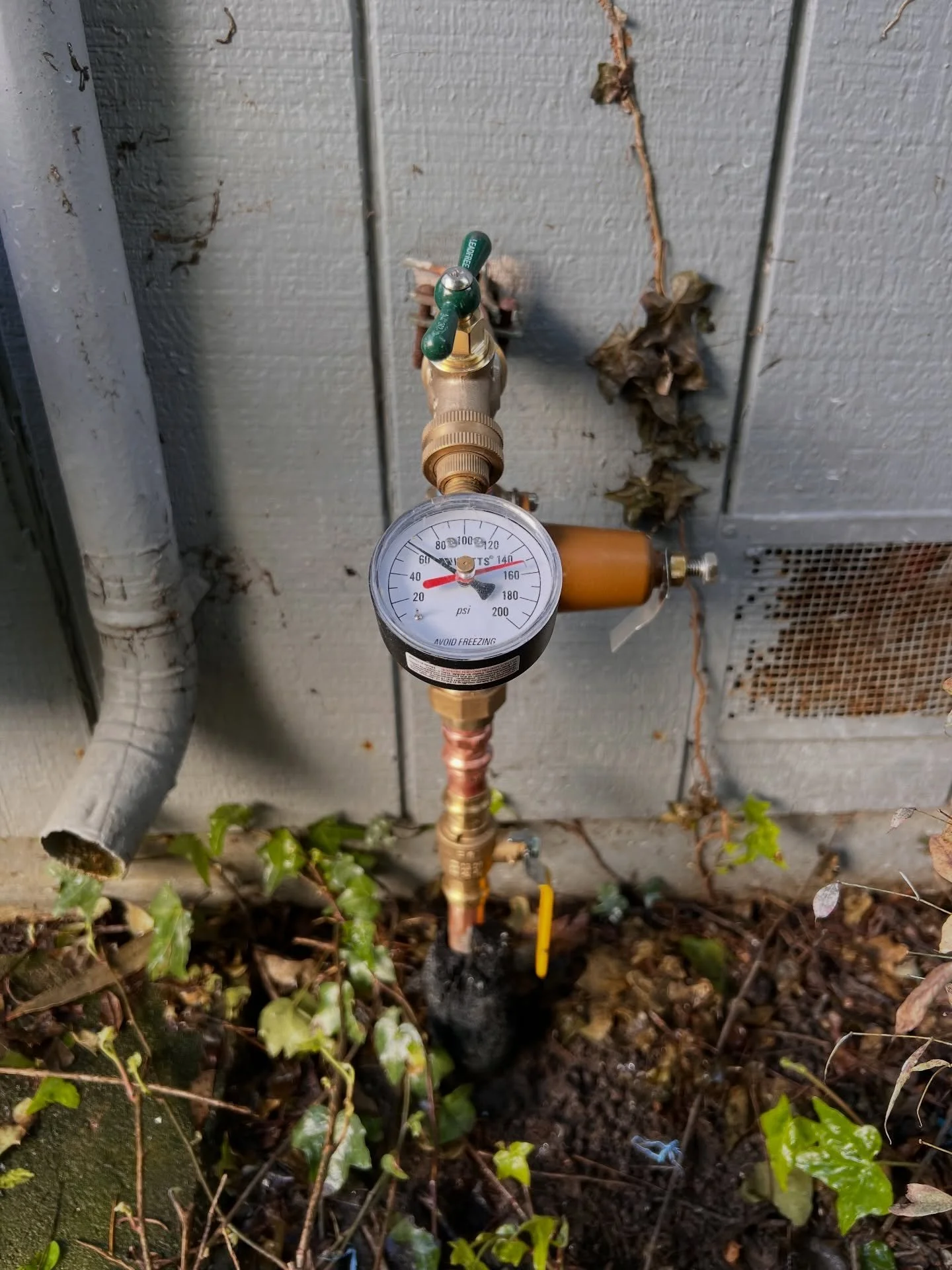 A pressure regulator keeps your water pressure at a safe, consistent level. If the pressure is too high, it can damage your pipes, appliances, and fixtures. So it basically protects your plumbing system from too much stress.