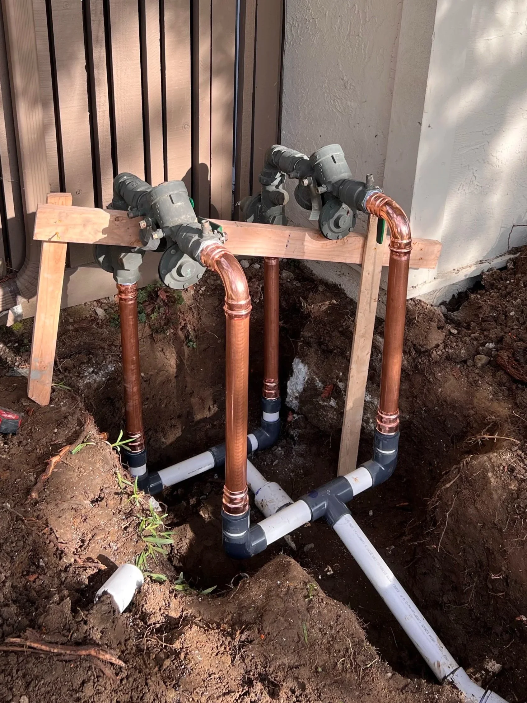 Backflow prevention system installation by Evolution Plumbing in Watsonville, CA.