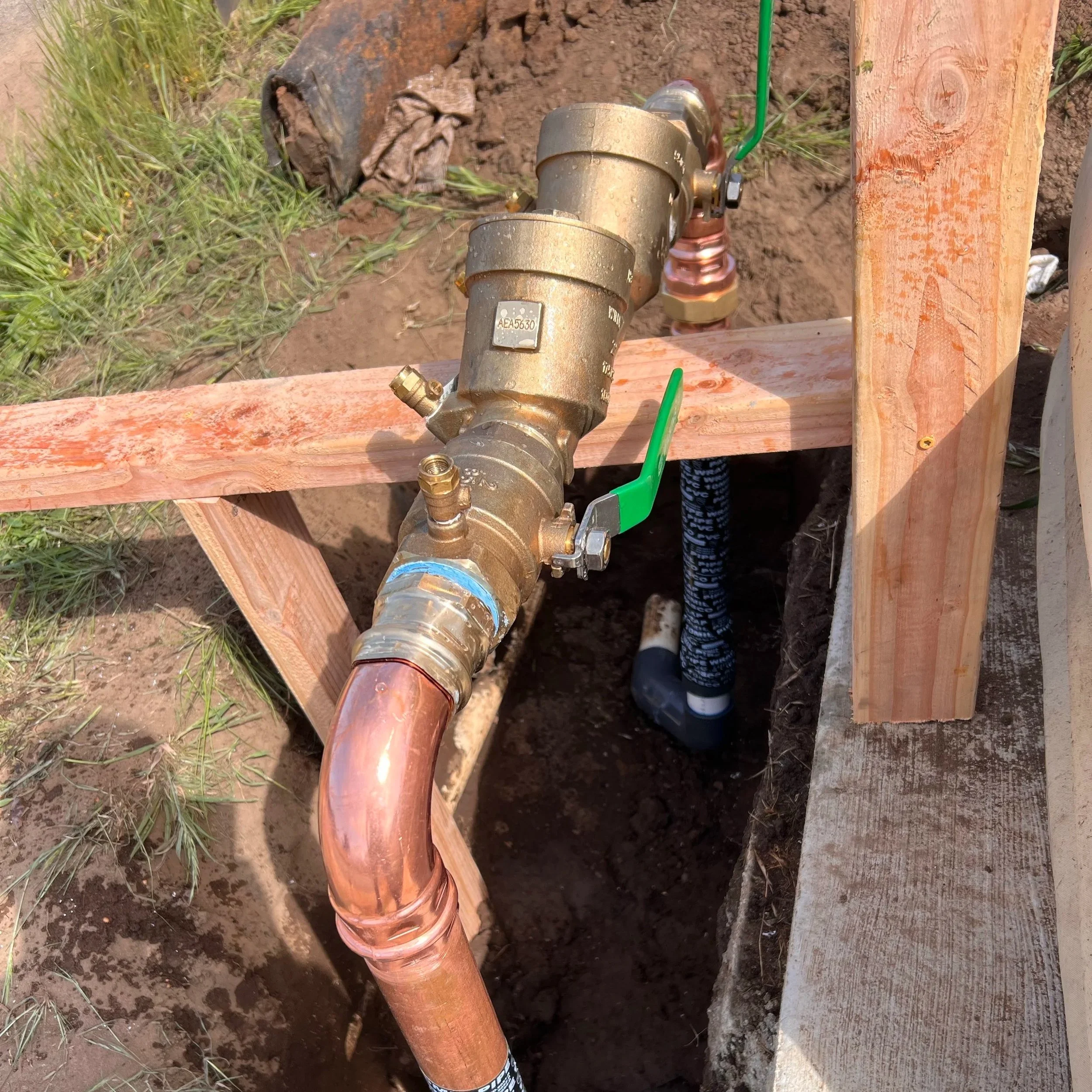 Backflow prevention system installation by Evolution Plumbing in Watsonville, CA.