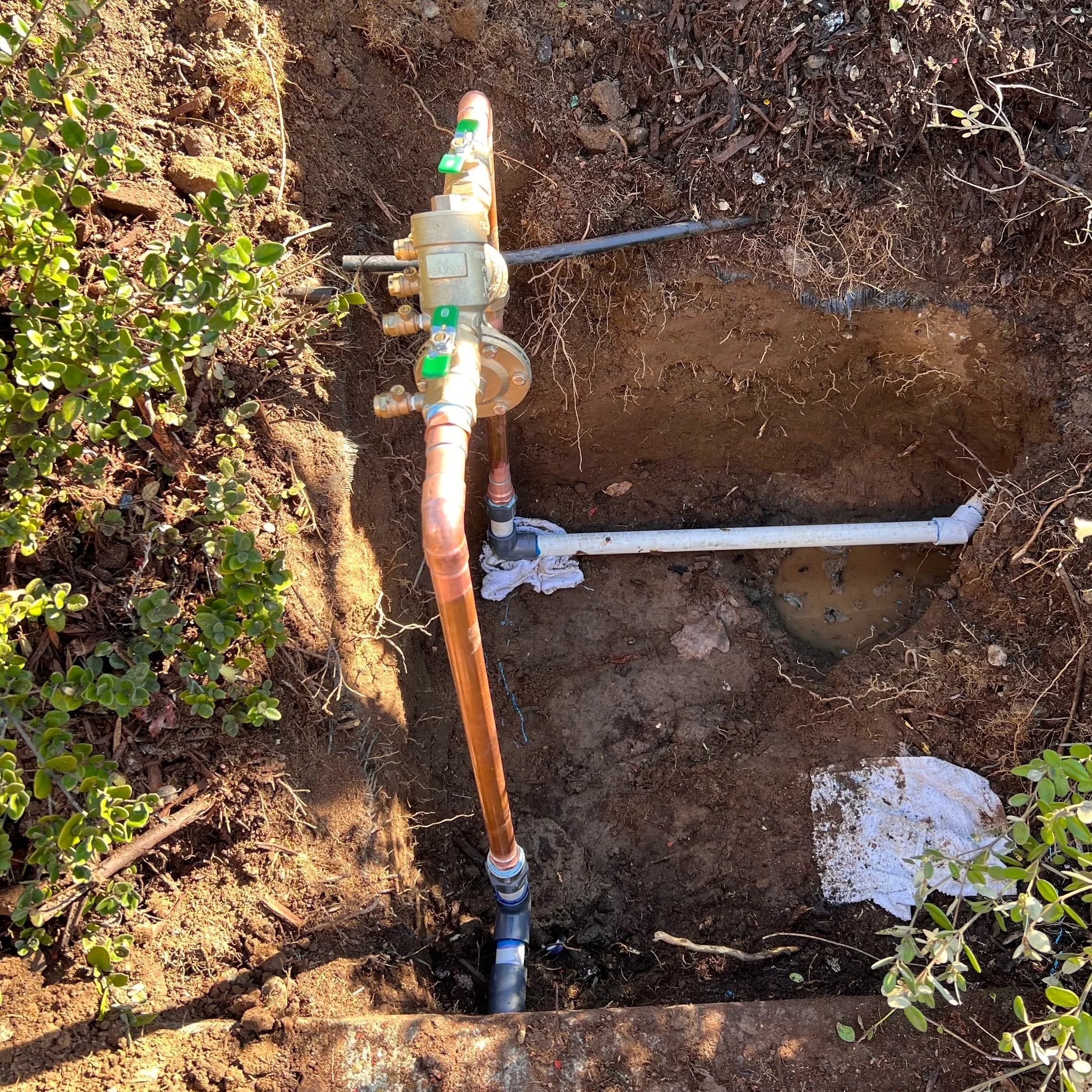Backflow prevention system installation by Evolution Plumbing in Watsonville, CA.