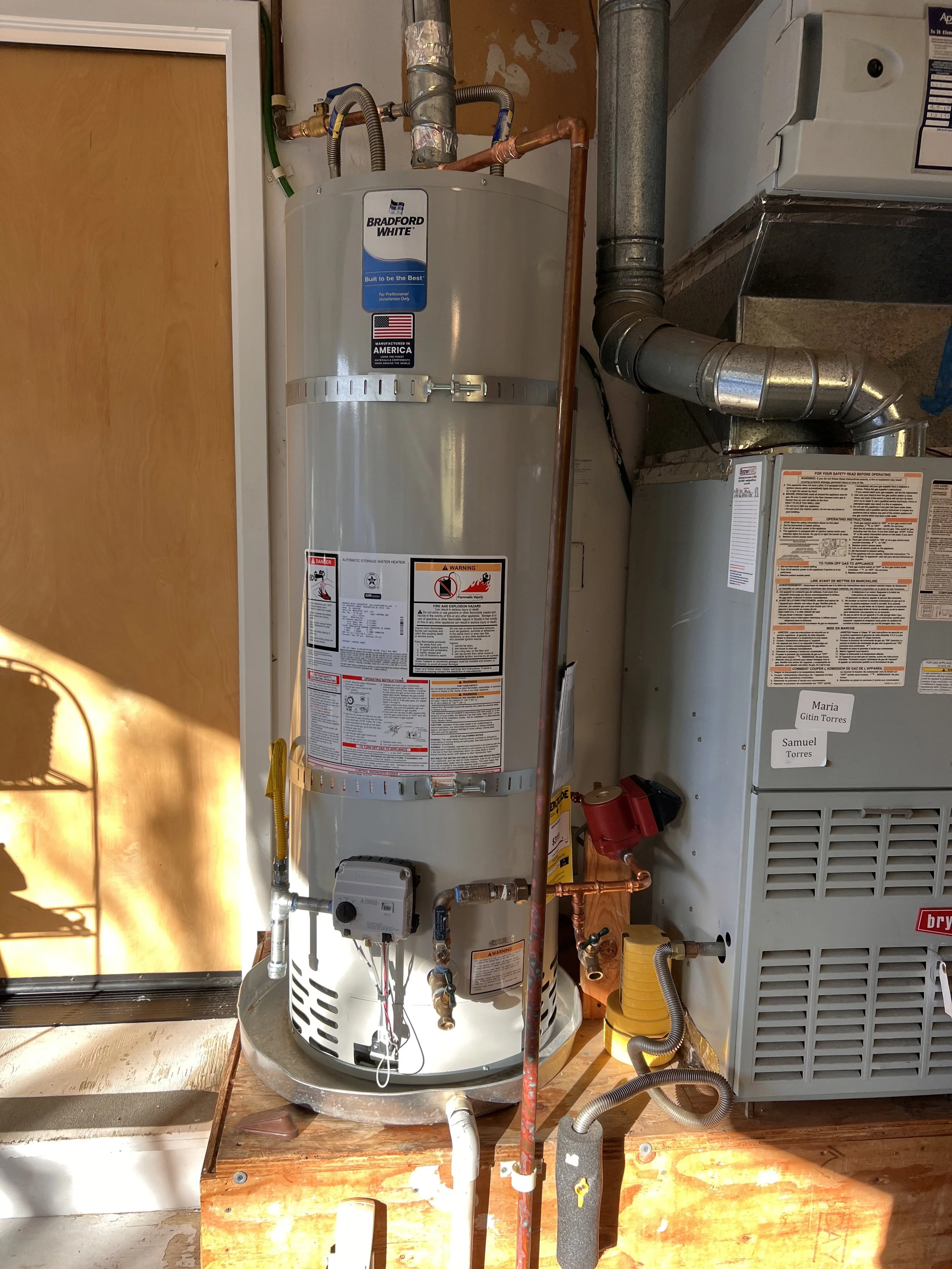 Standard water heater installation by Evolution Plumbing in Watsonville, CA.