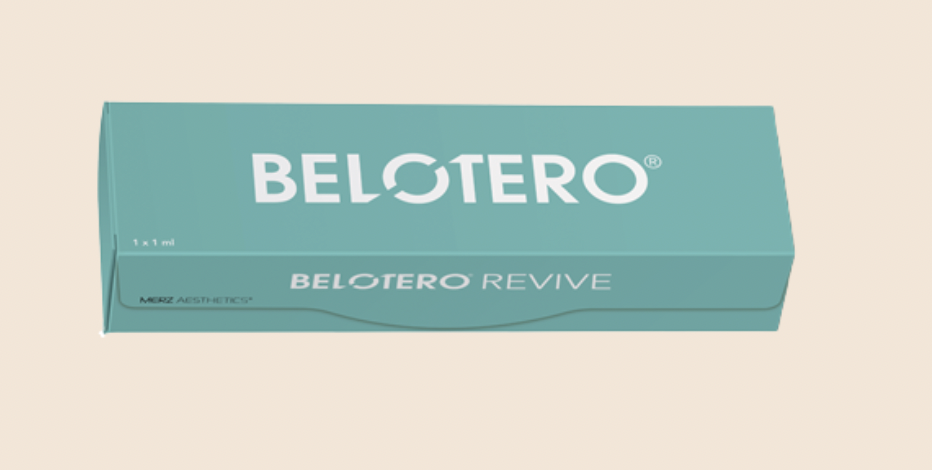 Belotero Revive injectable skin booster packaging with hyaluronic acid and glycerol