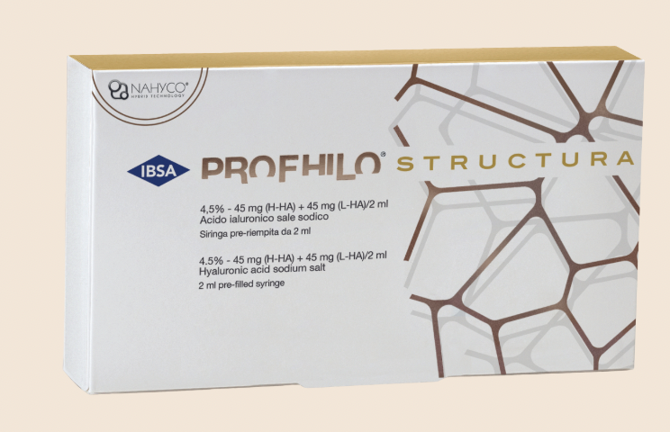 Profhilo Structura injectable treatment packaging for facial tissue remodelling