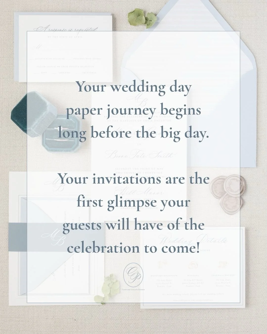 Your wedding stationery journey should feel just as special as the wedding day itself. 🤍

From our very first conversation to the moment your invitations arrive, my goal is to make the process feel personal, thoughtful, and seamless.

At Caroline Co
