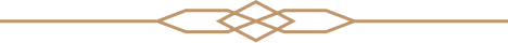 Decorative horizontal line with geometric design elements in gold or beige color