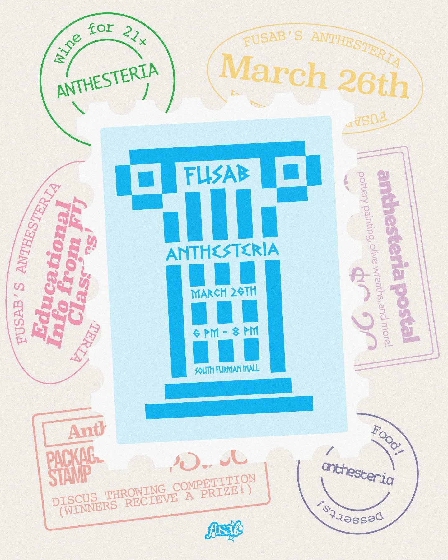🍇🏺 OPA! Celebrate ANTHESTERIA at Furman! 🇬🇷
FUSAB and the Furman Classics Department invite you to Anthesteria, the ancient Greek festival honoring Dionysus and the arrival of new wine and spring harvest. Join us for a night of food, festivities,