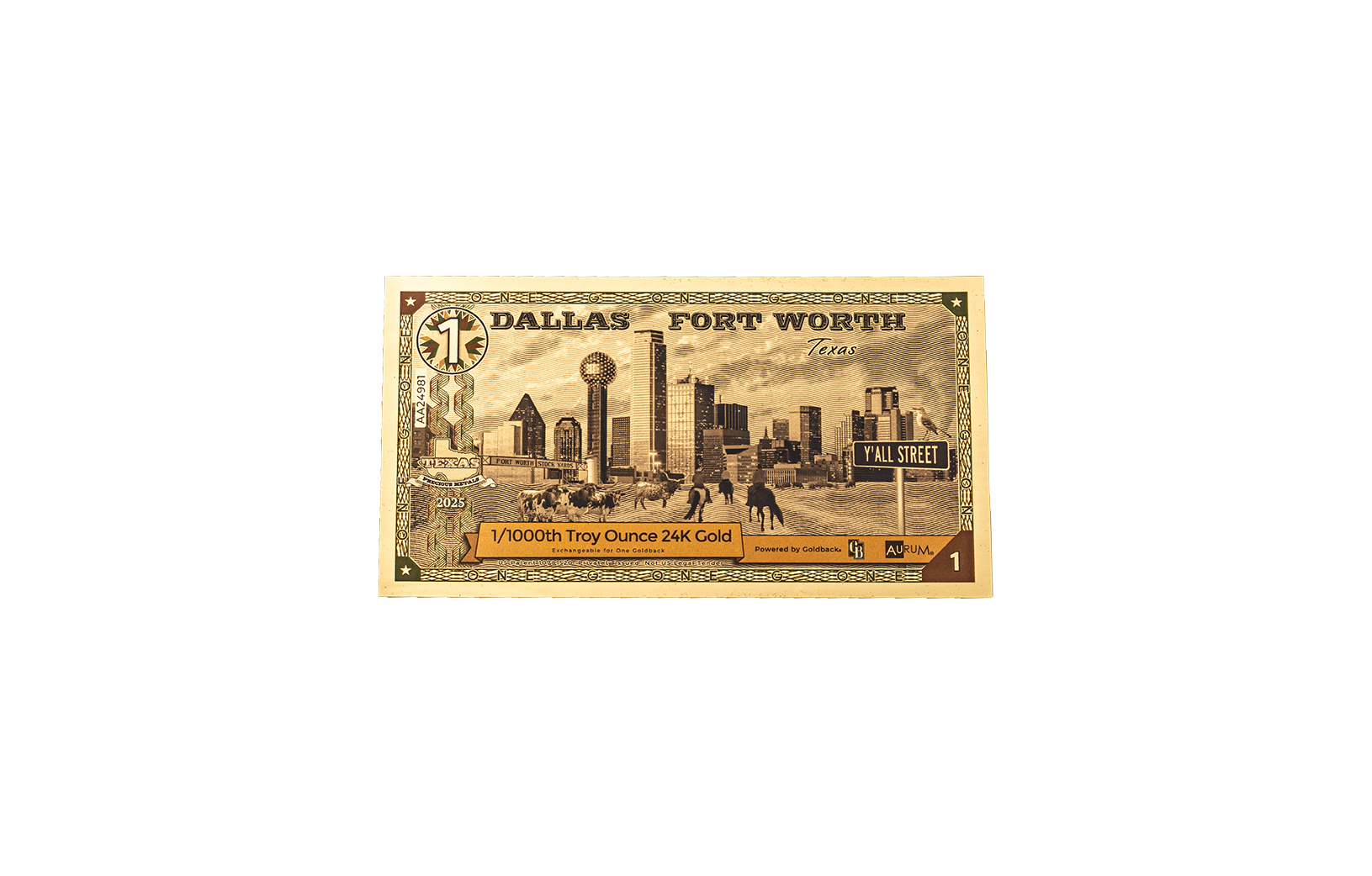 Dallas, 2025, 1 Goldback