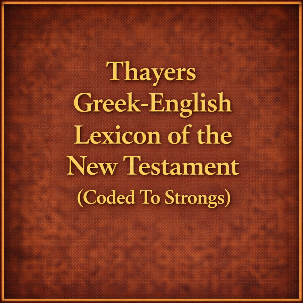 Thayers Greek-English Lexicon of the New Testament (Coded To Strongs)
