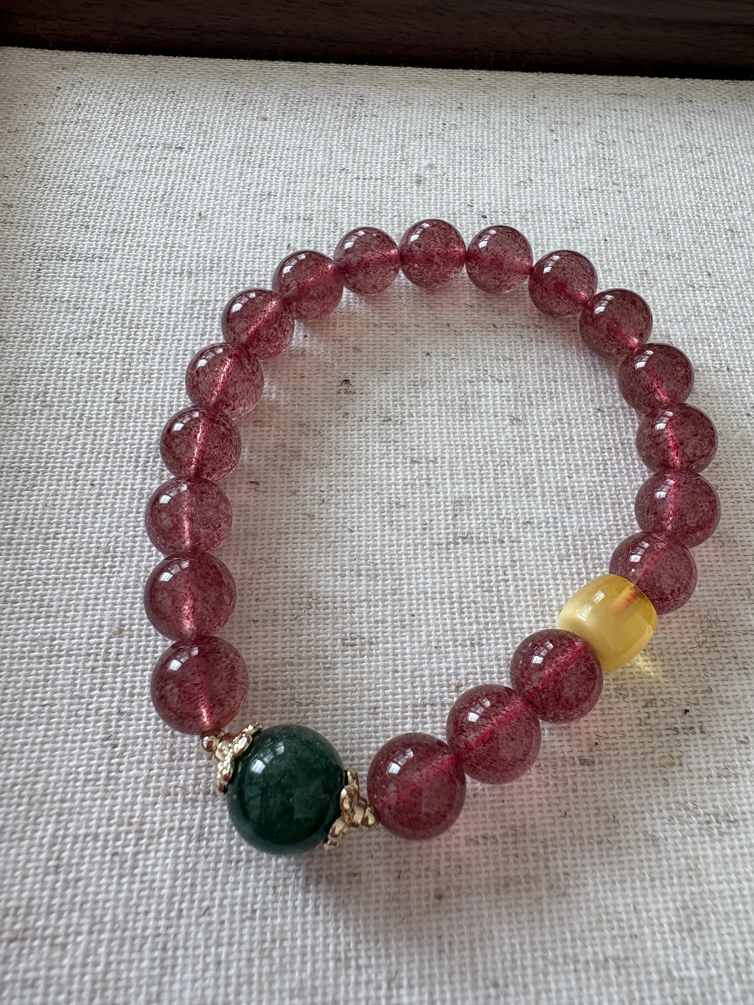 Harmony Strawberry Quartz Bracelet