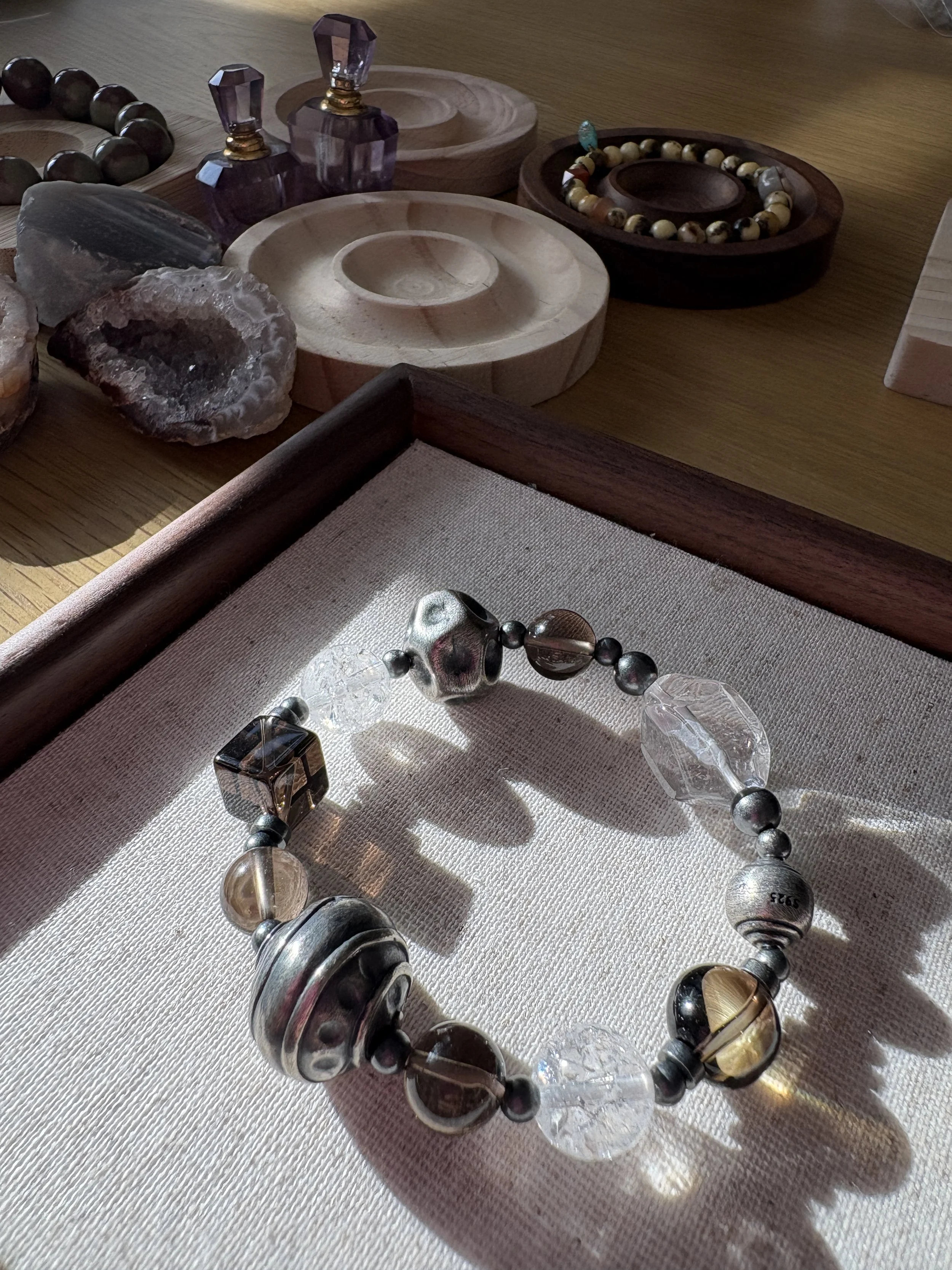 Elegant Silver Crystal Bracelet