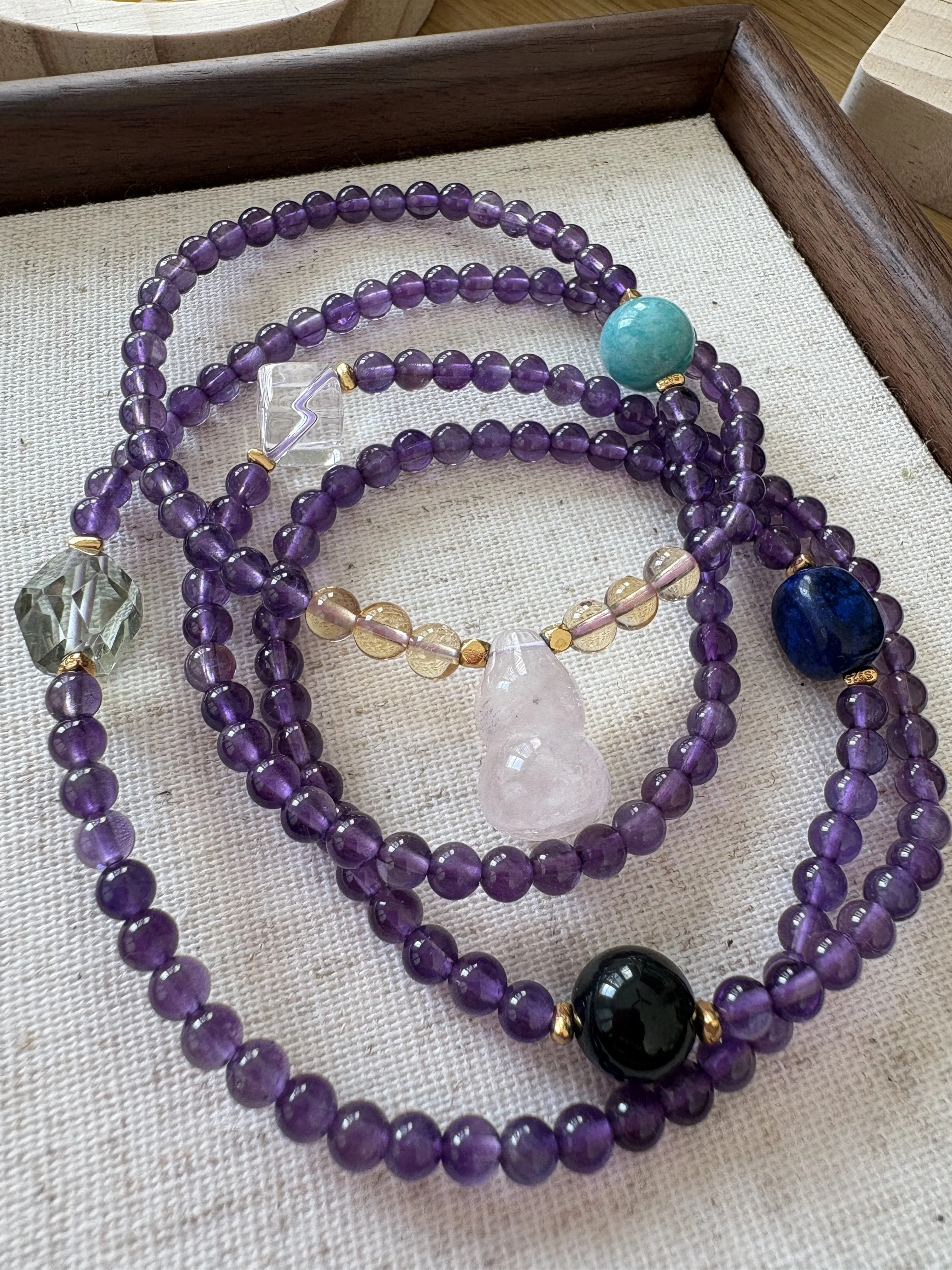 Amethyst Gourd Pendant Necklace
