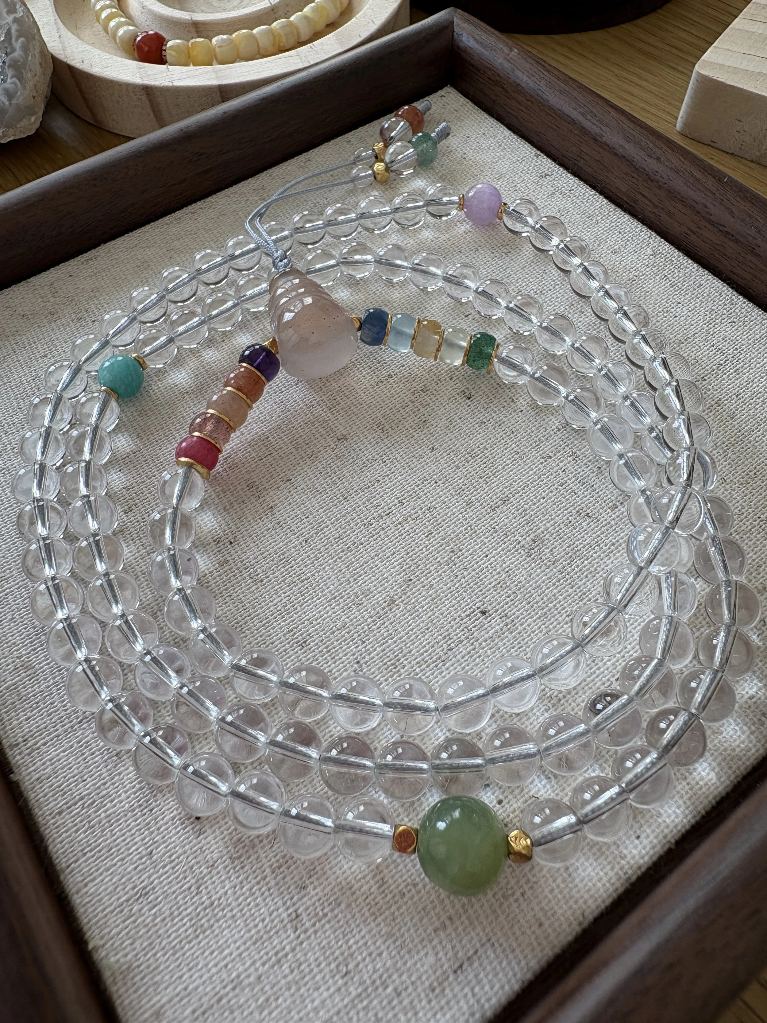 Clear Quartz Gourd Pendant Necklace