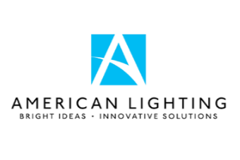 American Lighting logo with blue stylized 'A' and the tagline 'Bright Ideas - Innovative Solutions'.