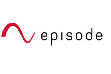 Logo with a red waveform line followed by the word 'episode' in lowercase letters.