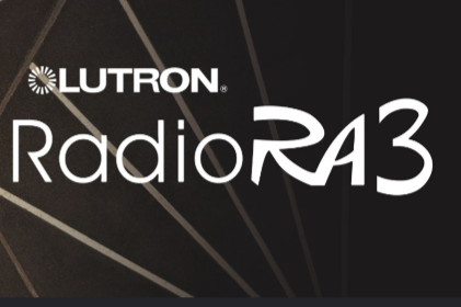 Lutron RadioRA3 logo on a black background