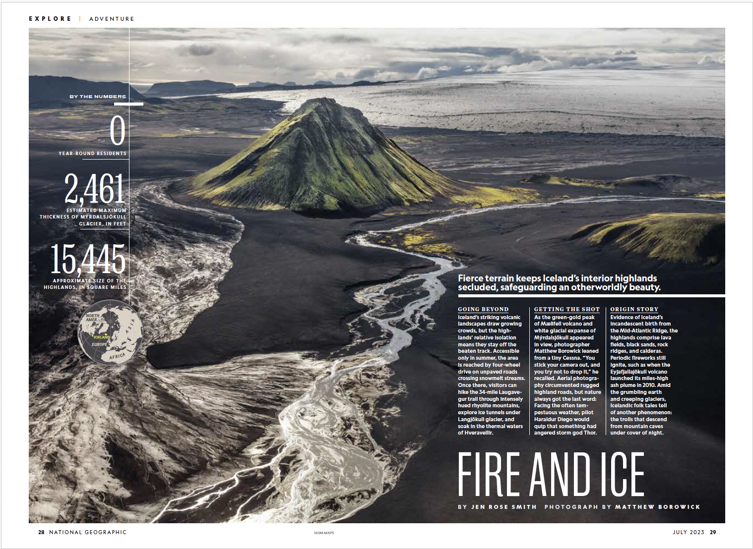 National Geographic's Adventure department on Iceland's Highlands