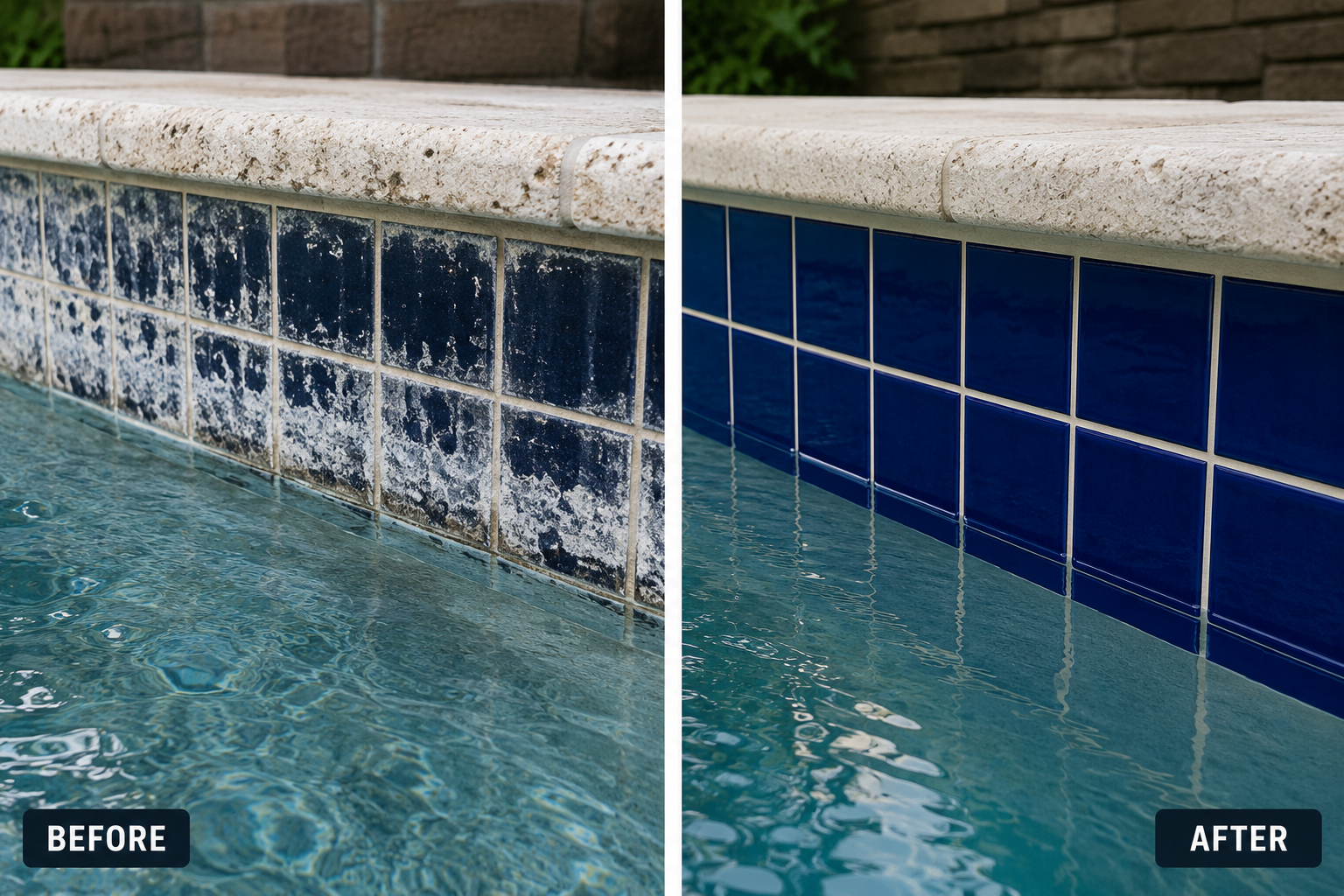 What's That White Line on Your Pool Tile?