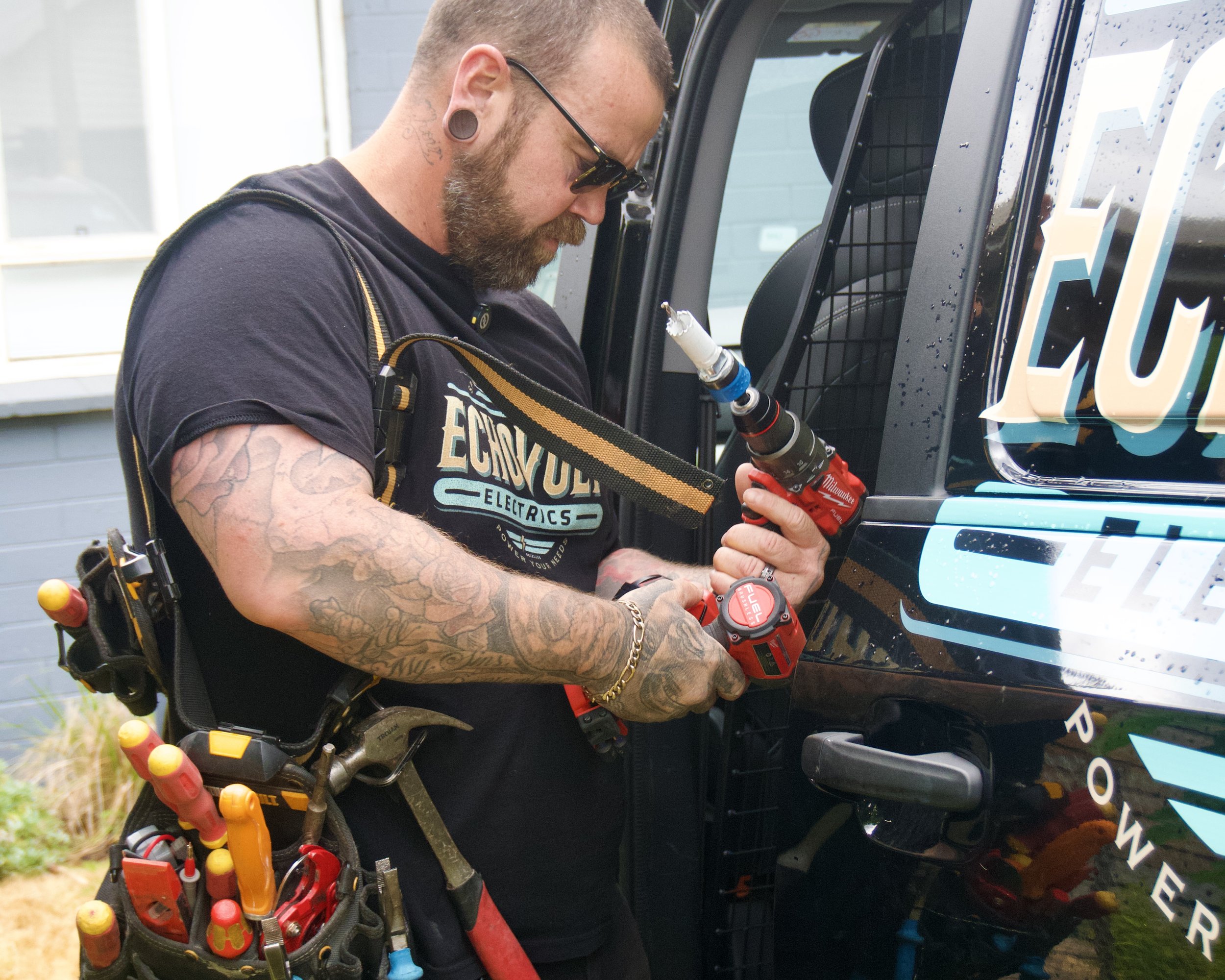 EchoVolt Electrics team on site during electrical installation