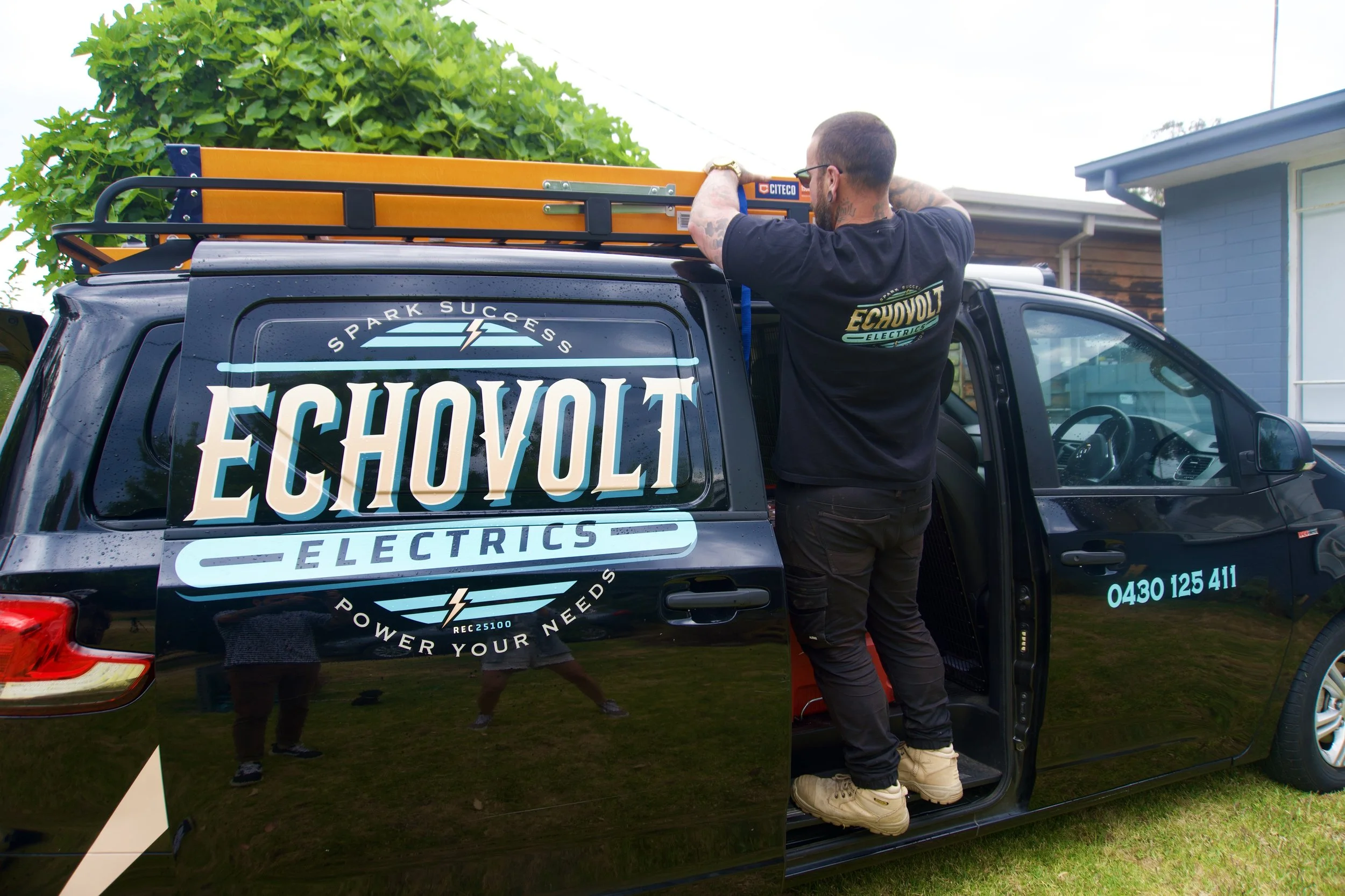 EchoVolt Electrics team on site during electrical installation
