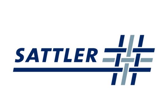 Sattler logo with stylized cross design to the right.