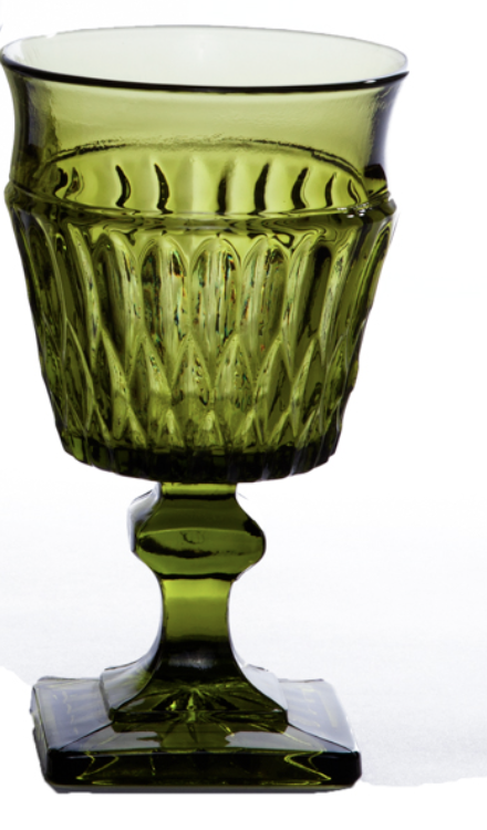 Vintage Dark Green Goblet