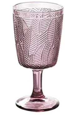 Vintage Leaf Purple Goblet