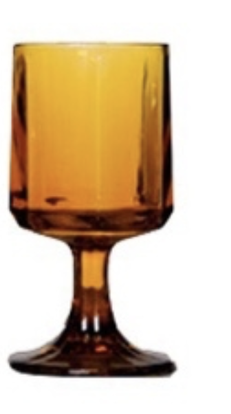 Vintage Dark Amber Goblet