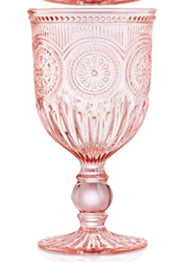 Vintage Pink Goblet