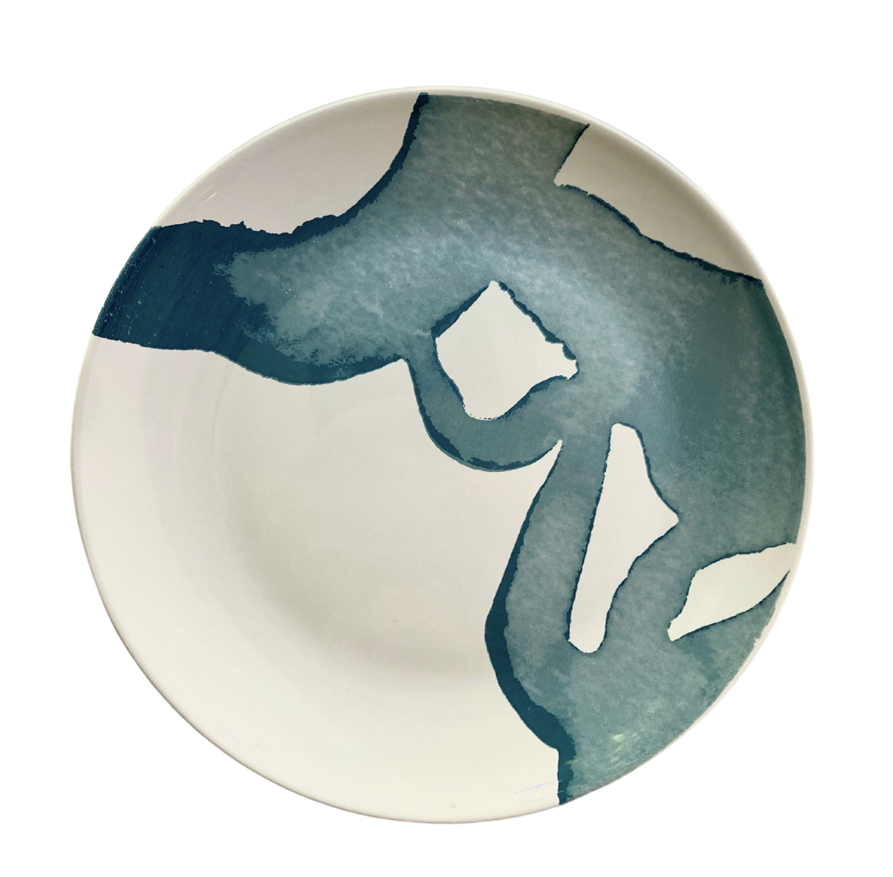Blue Pattern Stoneware Salad Plate