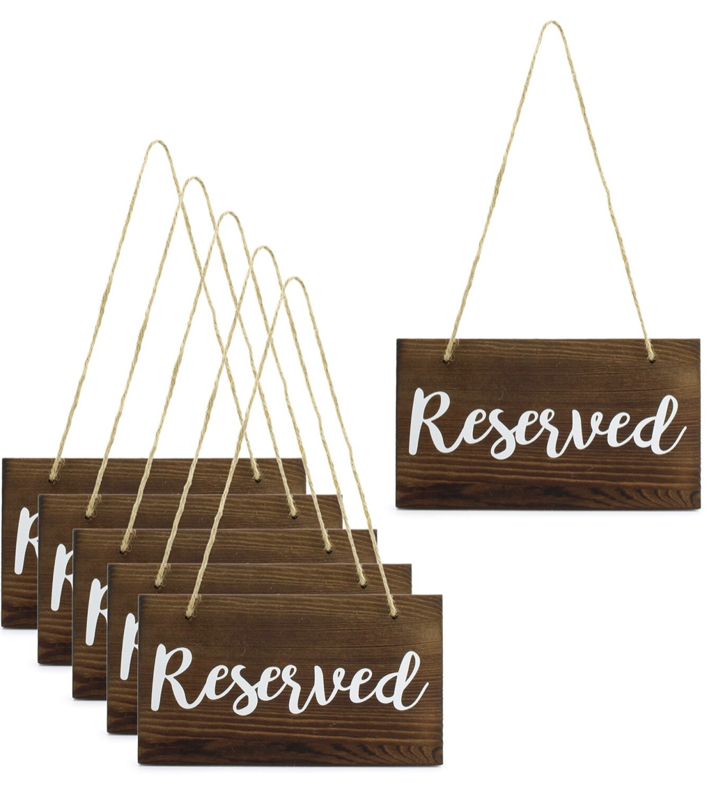 Wooden Reserved Signs Rental Durango